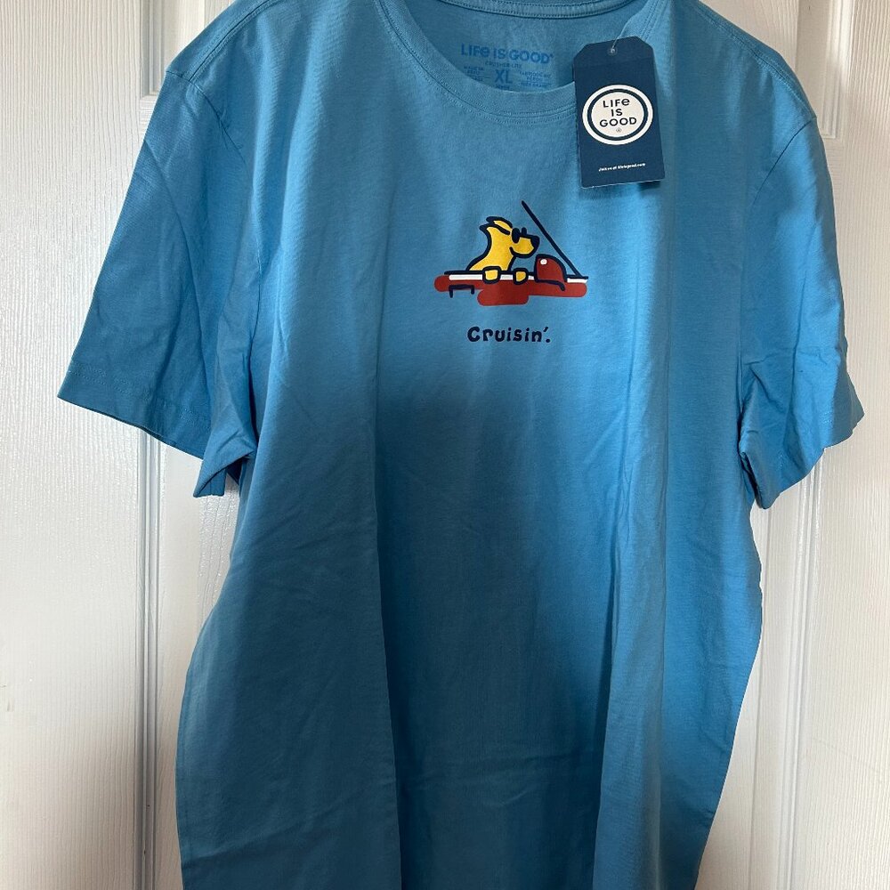 Life is Good Men's XL Tee Shirt Blue